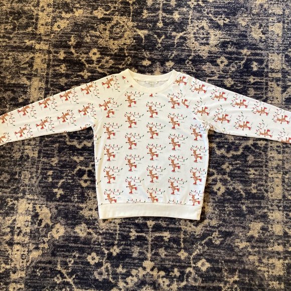 American Eagle Skating Reindeer with Christmas lights sweatshirt - Size Medium - Picture 5 of 9